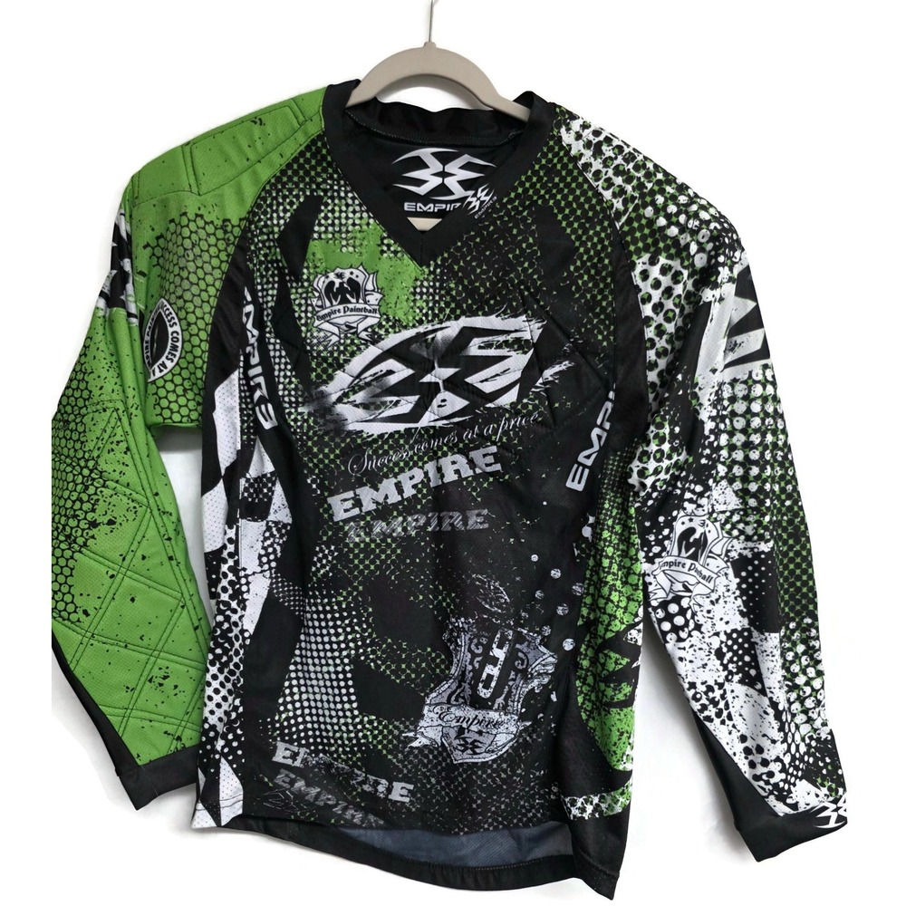 Empire Contact TT Padded Paintball Jersey Grunge Lime Green Black Small